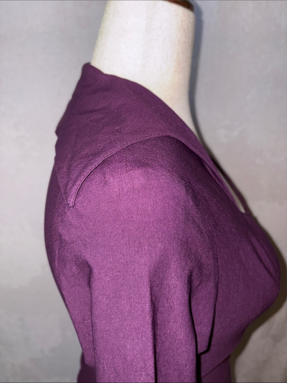 Pinup Couture Lorelei Eggplant/Royal Purple Fitted Midi Dress Size Large - Picture 8 of 12